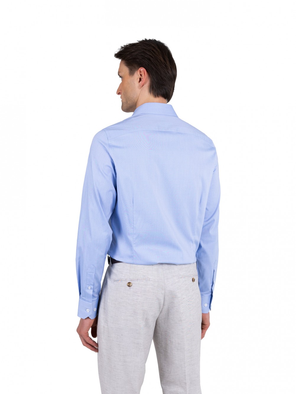 Camisa cl�ssica lisa slim fit