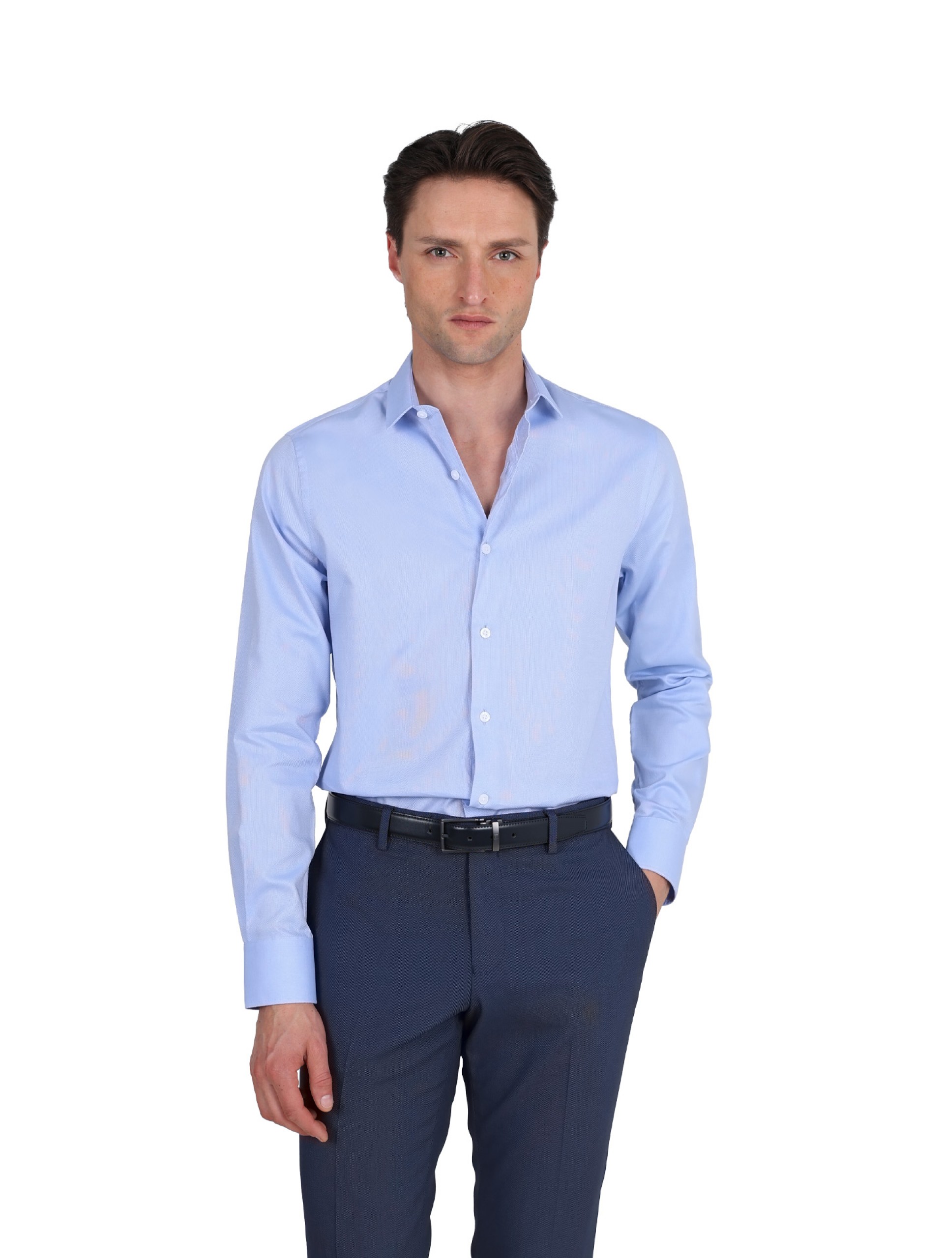 Slim fit micro classic shirt