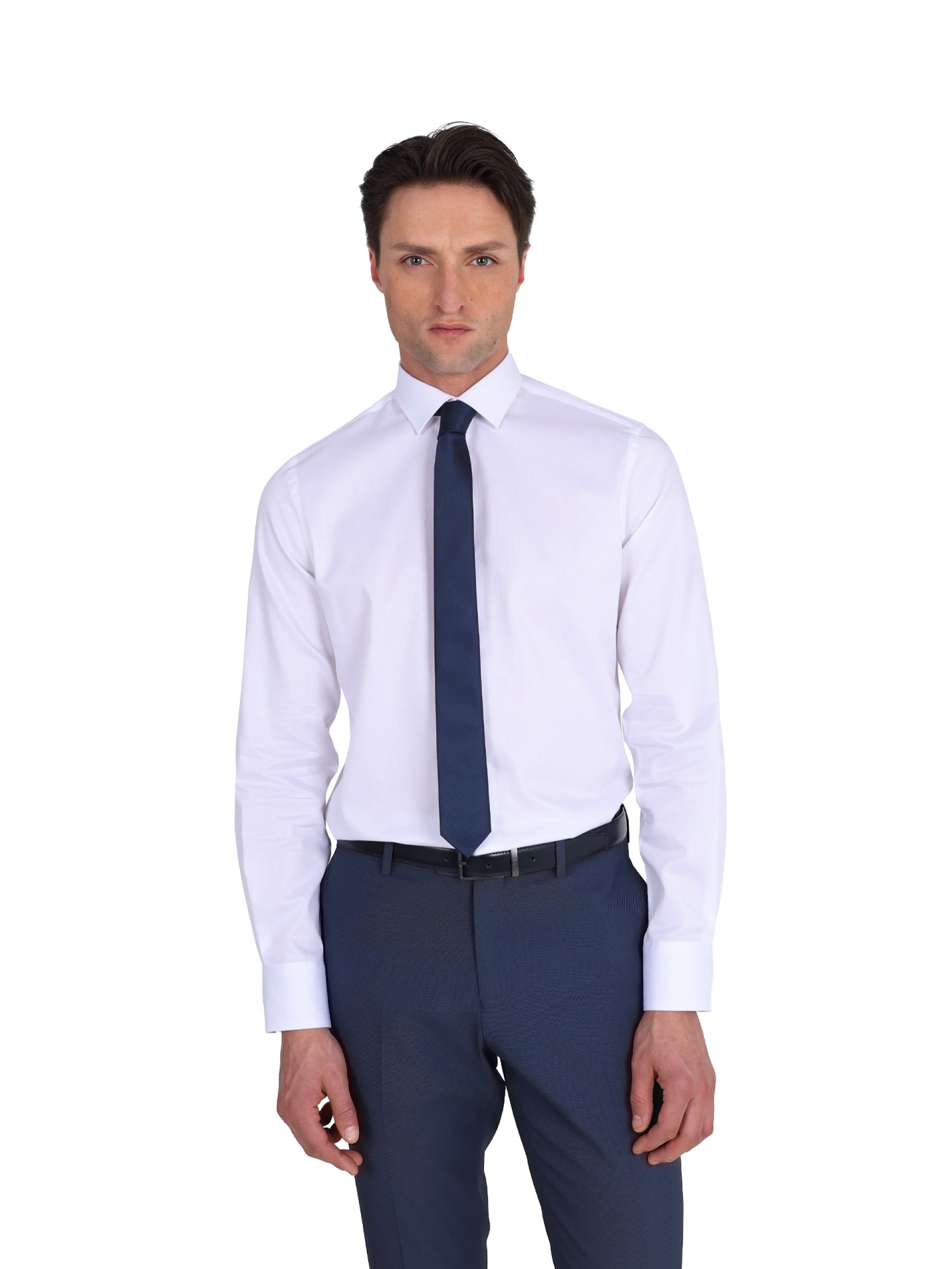 Regular fit plain elegant shirt