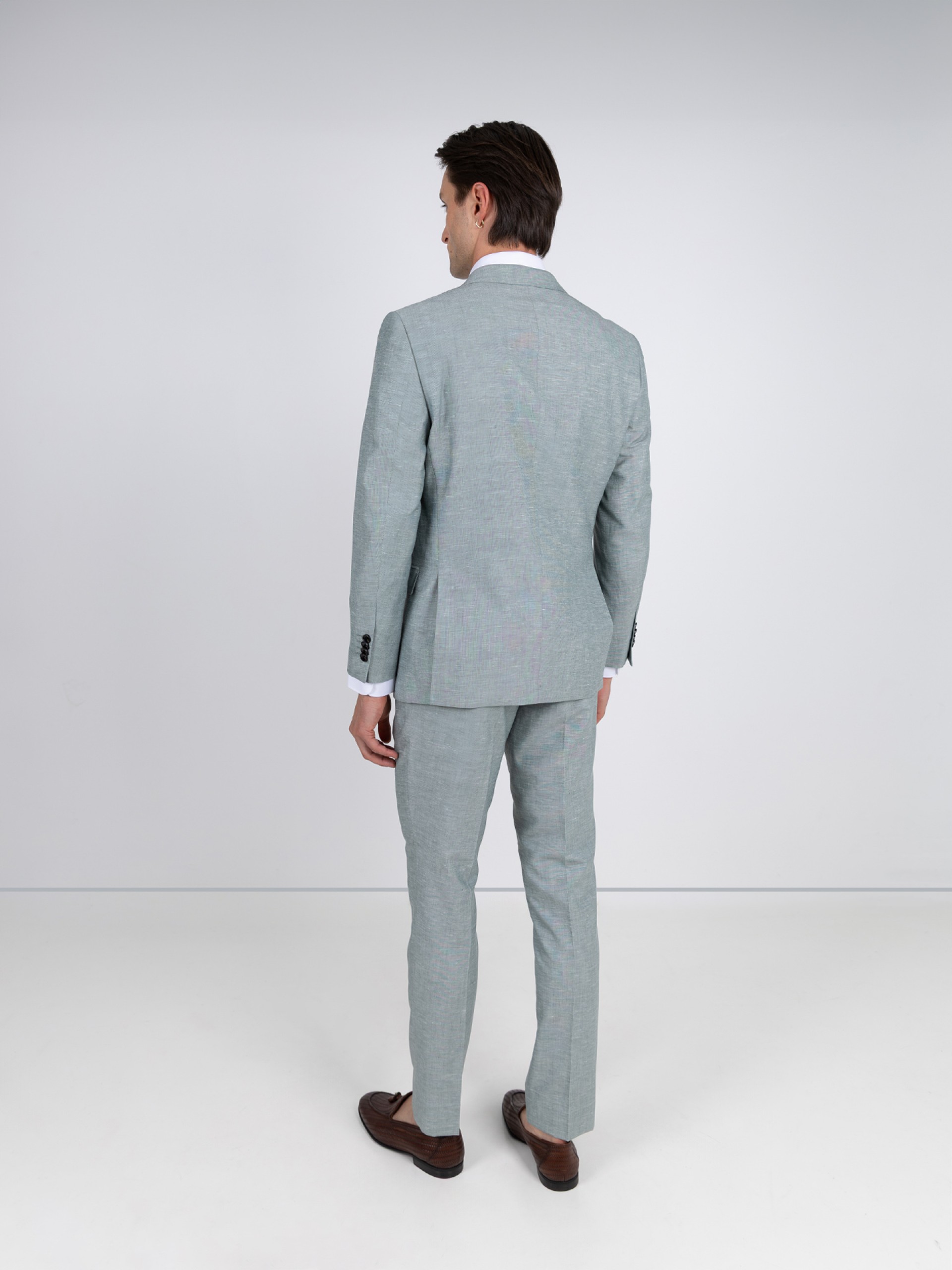Fato de linho Slim fit
