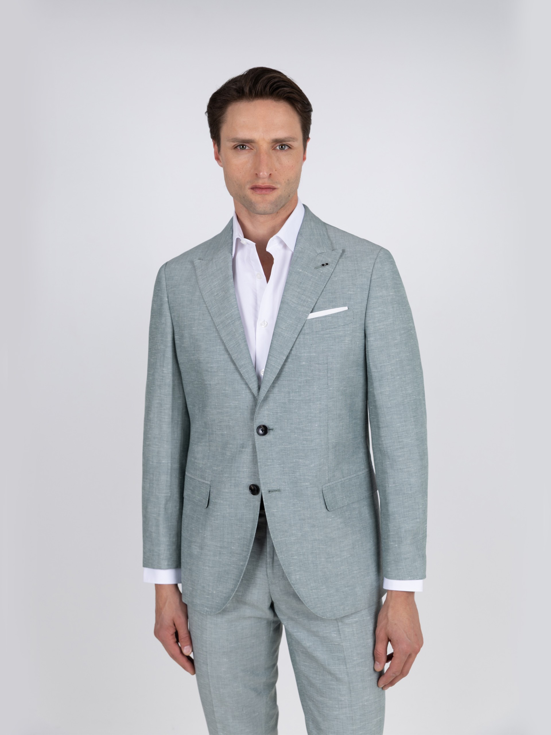 Fato de linho Slim fit
