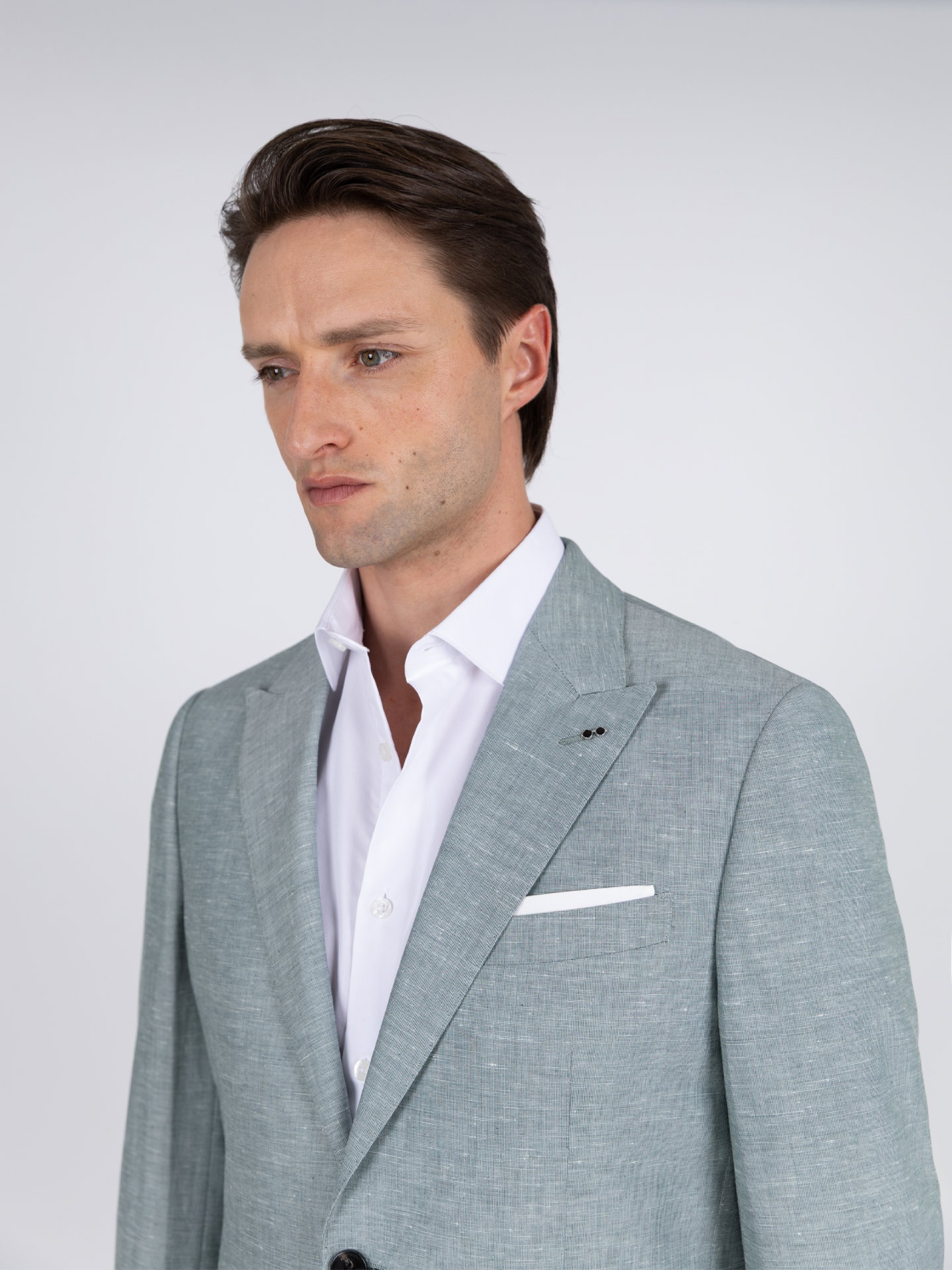 Fato de linho Slim fit