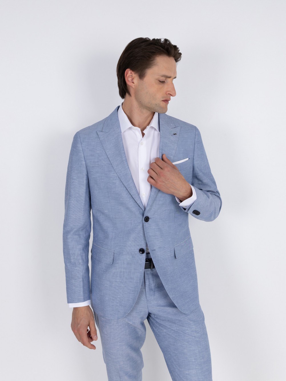 Fato de linho Slim fit