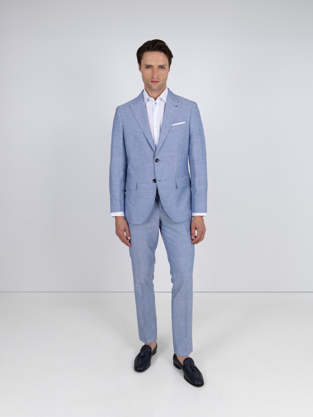 Fato de linho Slim fit