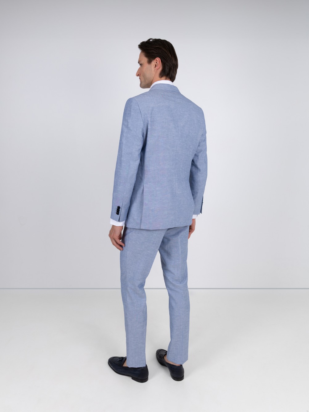 Fato de linho Slim fit