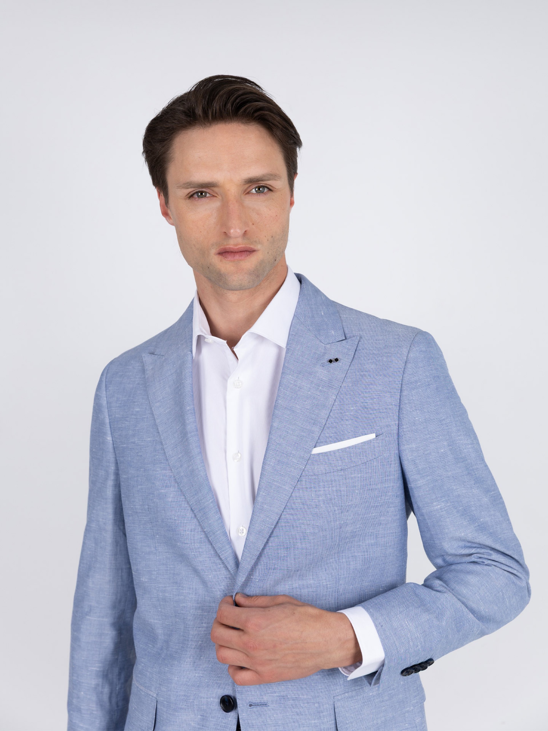 Fato de linho Slim fit