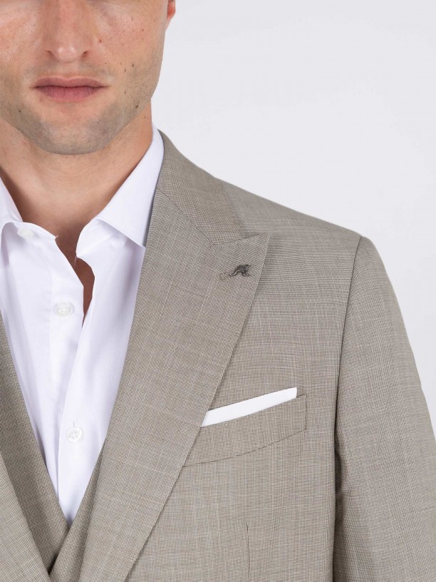 Traje micro estampado slim fit Traje micro estampado slim fit