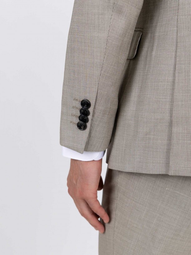 Traje micro estampado slim fit Traje micro estampado slim fit