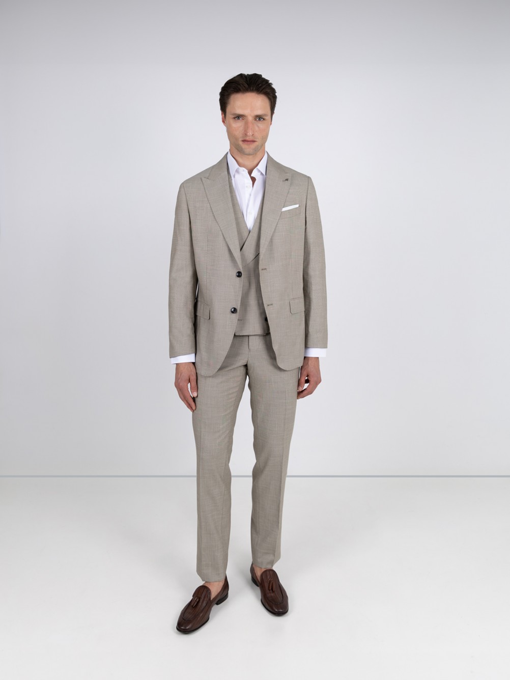 Fato de micro padr�o slim fit