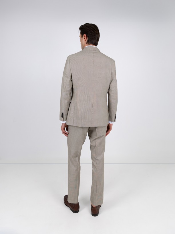Traje micro estampado slim fit Traje micro estampado slim fit