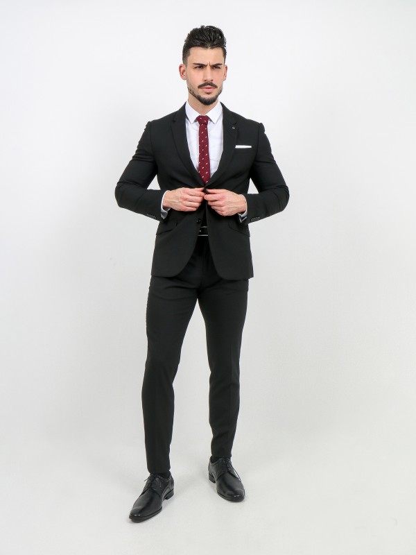 Elegant slim fit trousers recycled fabric