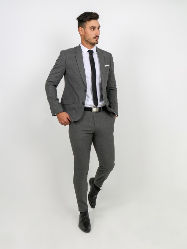Pantalones clsicos slim fit recycled fabric