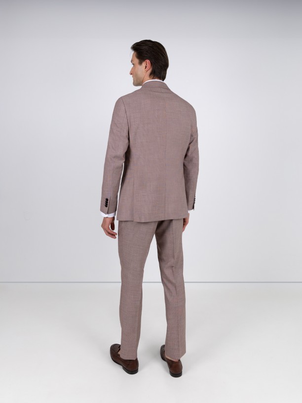 Traje micro estampado slim fit Traje micro estampado slim fit