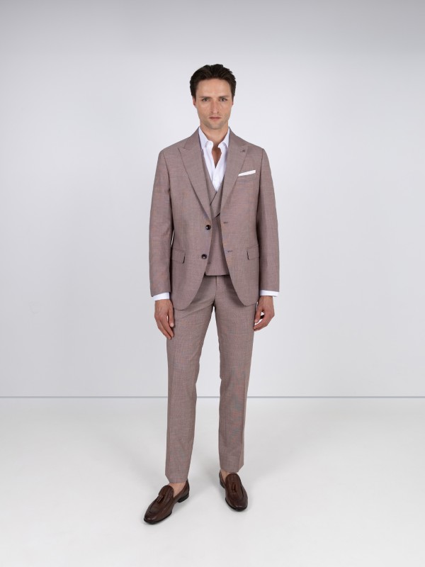 Fato de micro padro slim fit