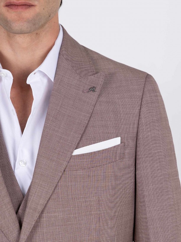 Traje micro estampado slim fit Traje micro estampado slim fit
