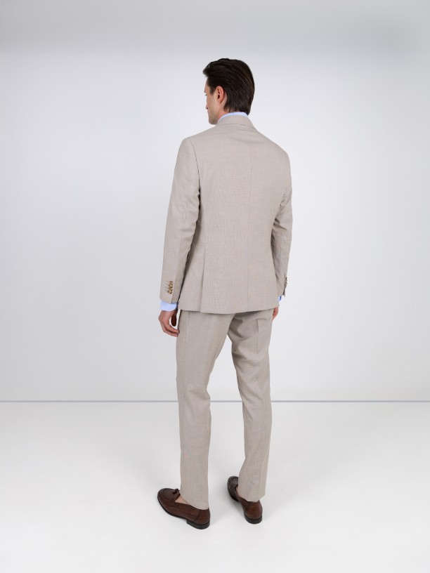 Traje micro estampado slim fit Traje micro estampado slim fit
