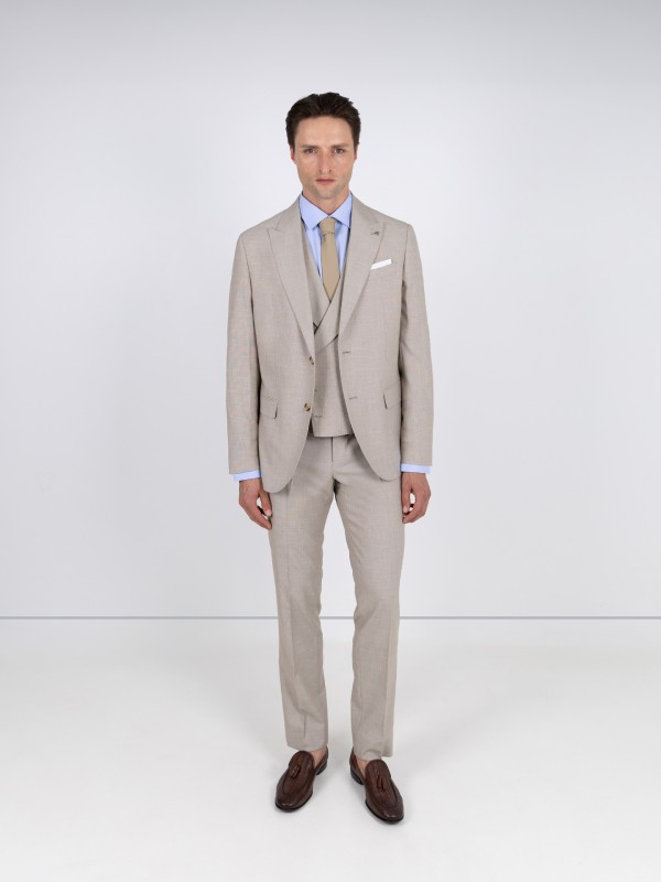 Fato de micro padro slim fit