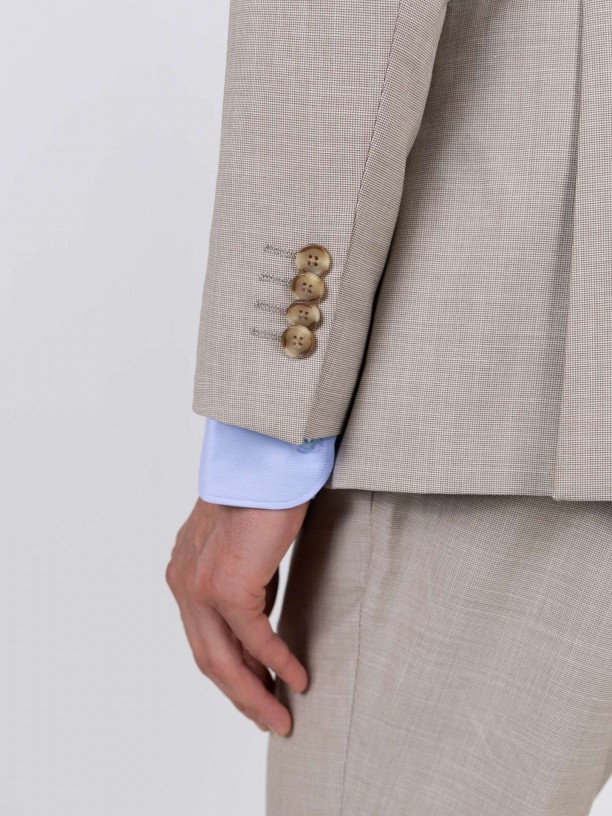 Traje micro estampado slim fit Traje micro estampado slim fit