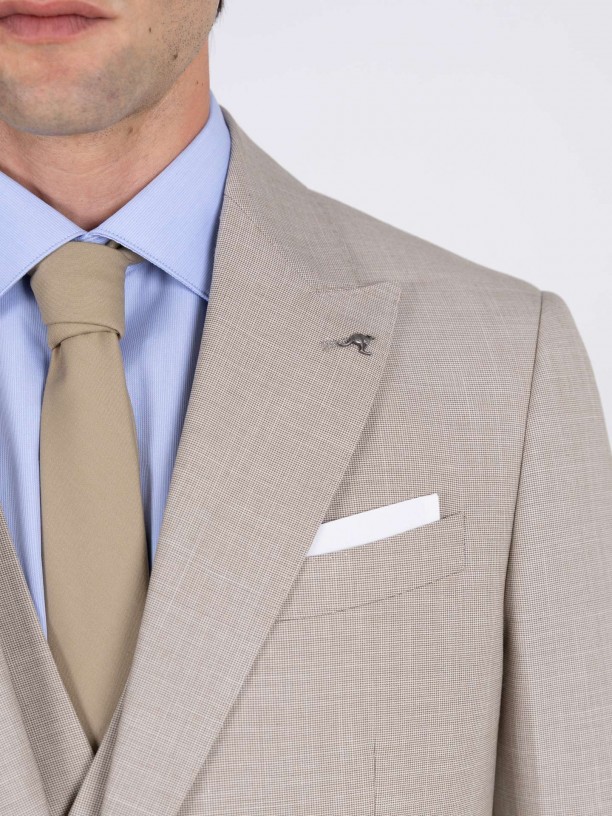Traje micro estampado slim fit Traje micro estampado slim fit