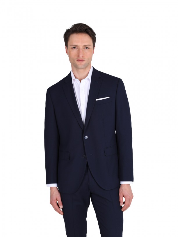 Fato de micro padro regular fit