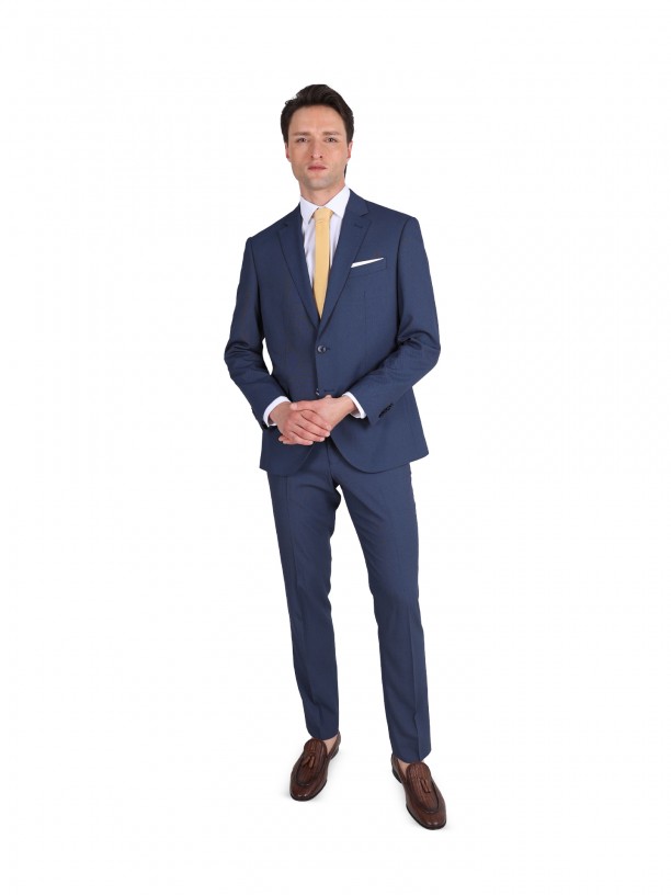 Traje micro estampado regular fit