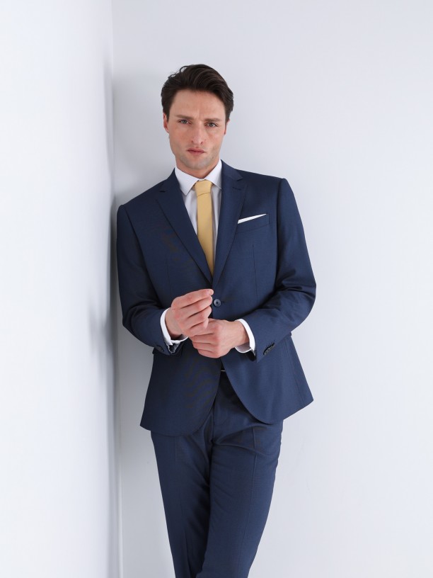 Traje micro estampado regular fit