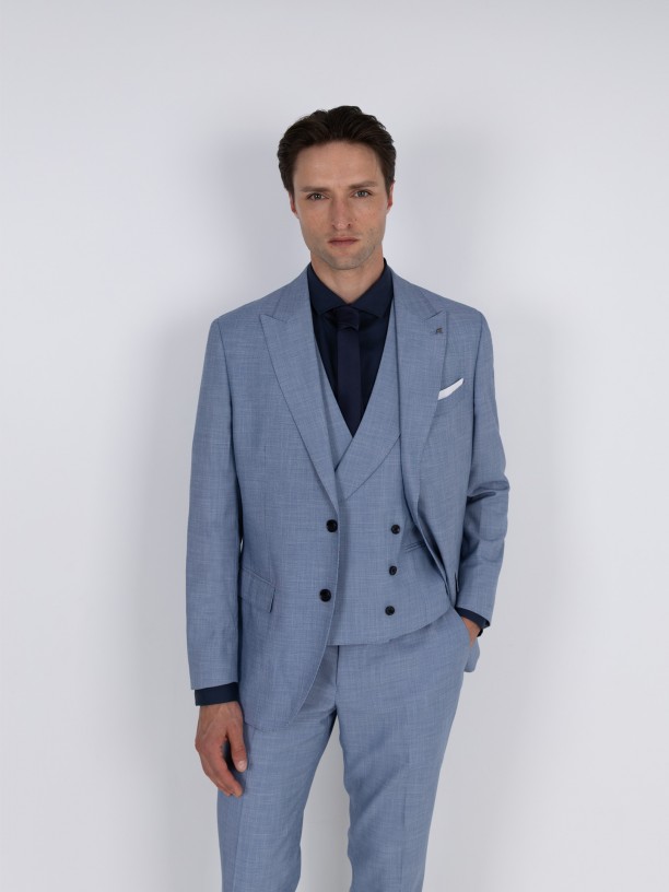 Traje micro estampado slim fit Traje micro estampado slim fit