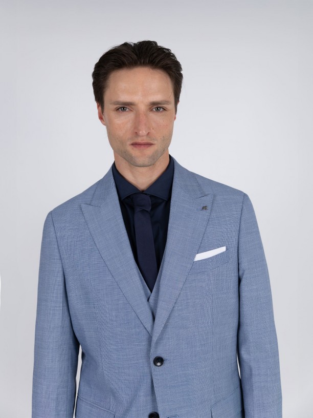 Traje micro estampado slim fit Traje micro estampado slim fit
