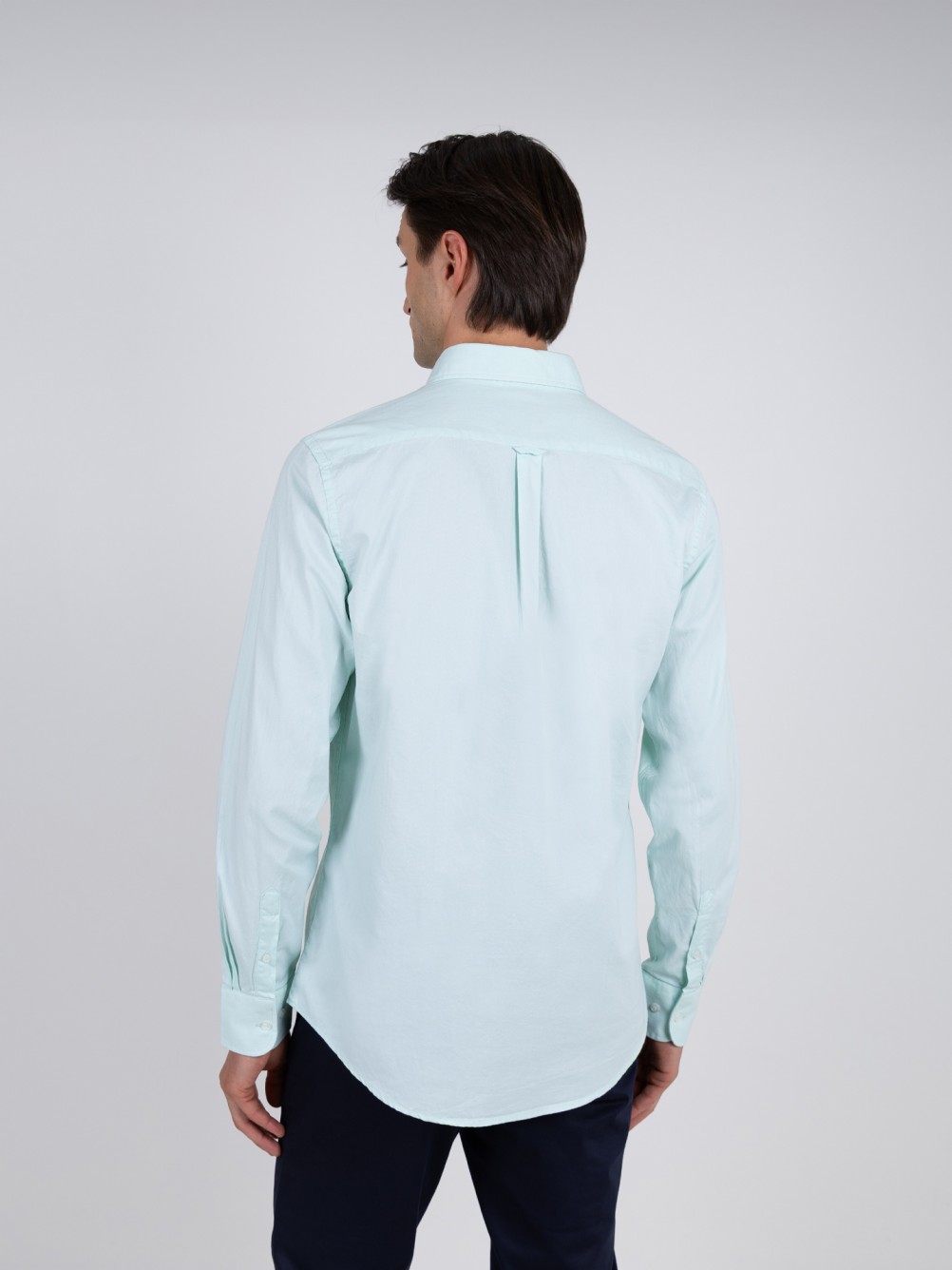 Cotton plain shirt with pocket