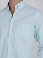 Cotton plain shirt with pocket