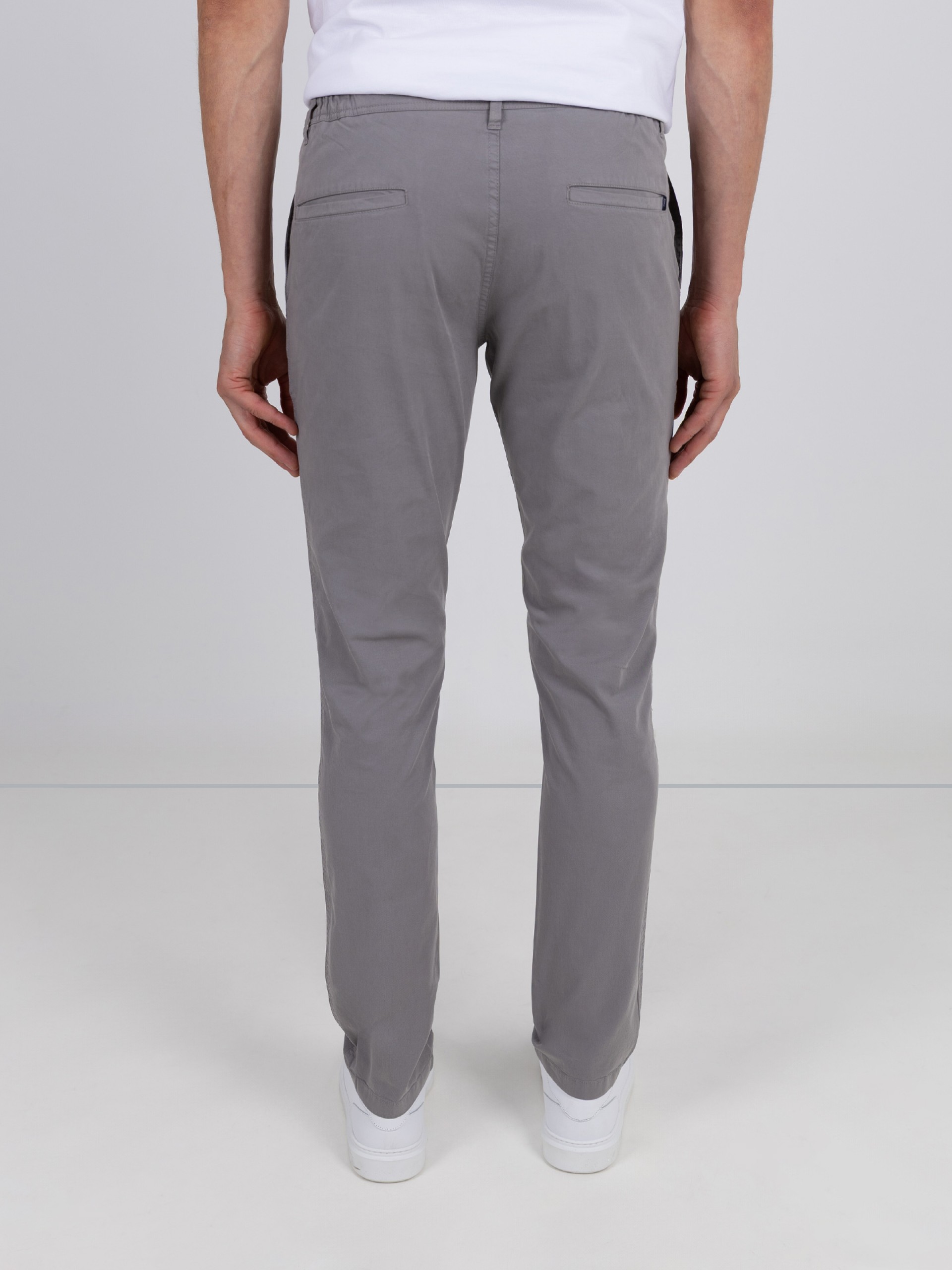 Calças chino de algodão elástico