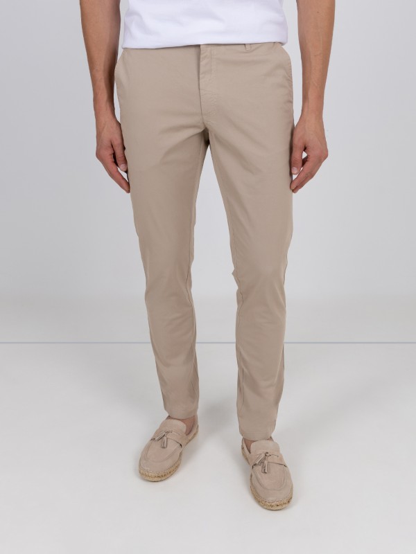 Pantalones chino de algodn elstico