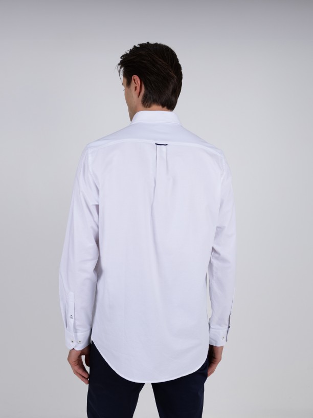 Camisa casual lisa 100% algodn