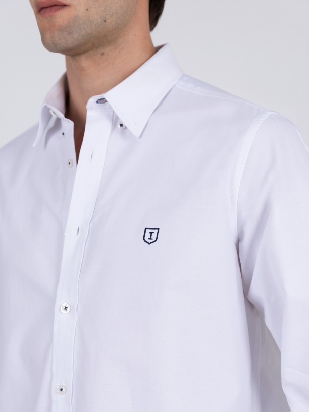 Camisa casual lisa 100% algodn