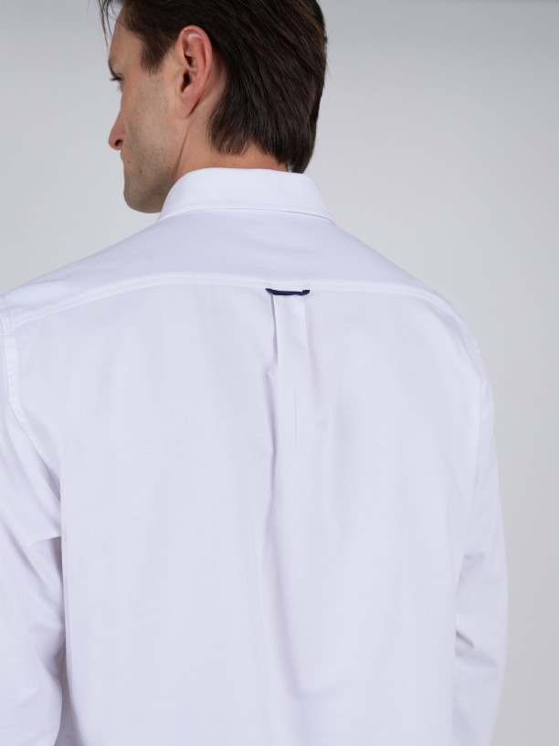 Camisa casual lisa 100% algodn