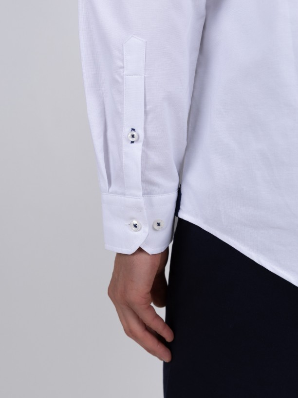 Camisa casual lisa 100% algodn