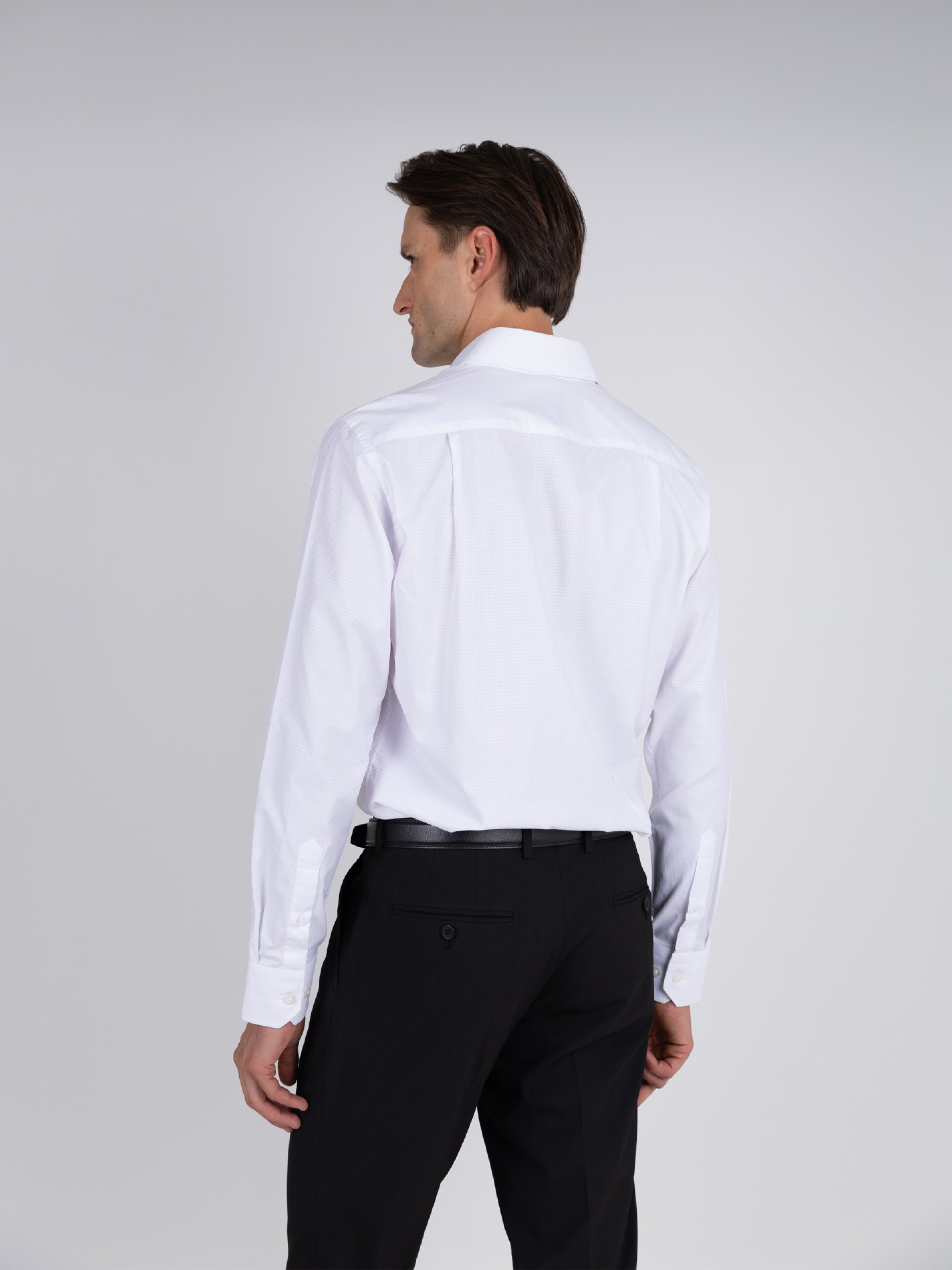 Regular fit micro structured shirt