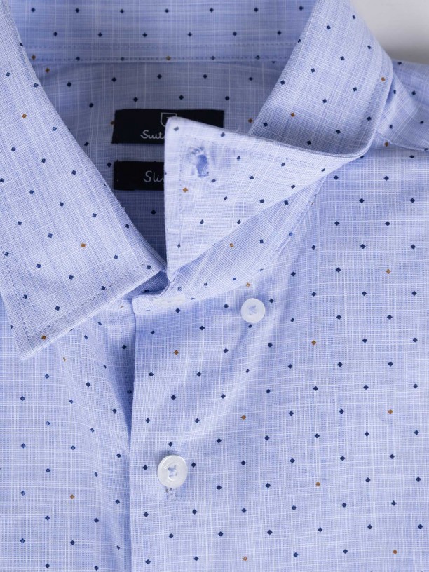 Camisa casual com padro slim fit