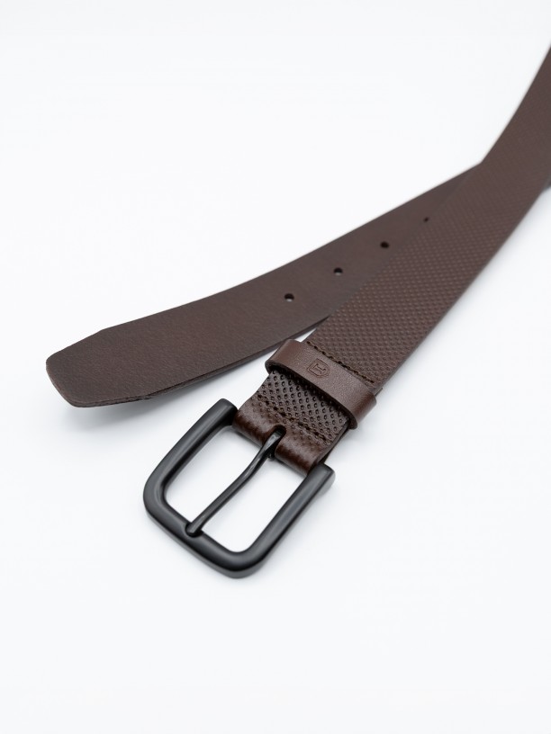 Cinturn casual en piel