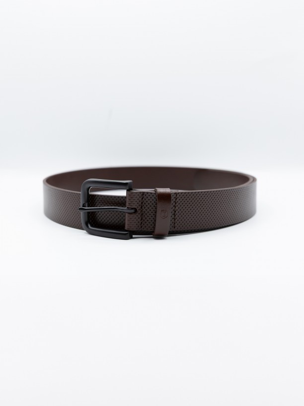 Cinturn casual en piel
