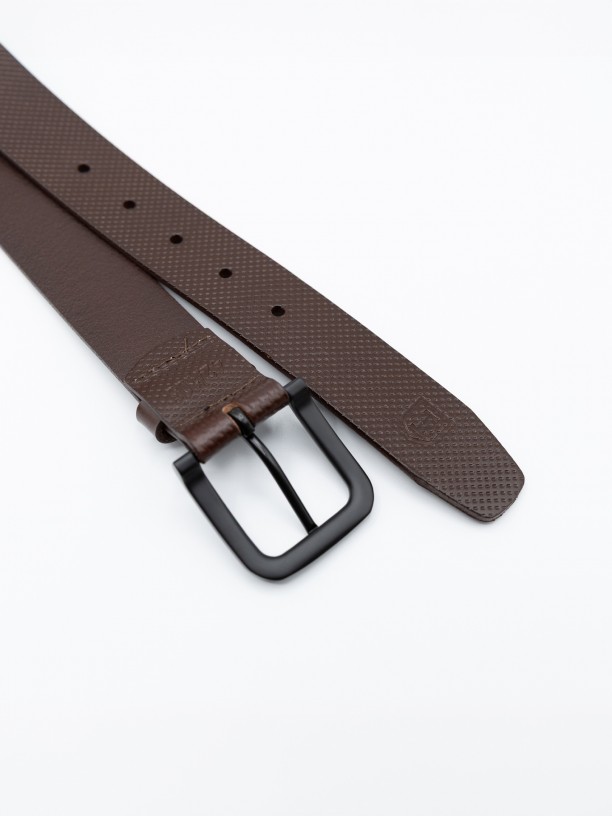 Cinturn casual en piel