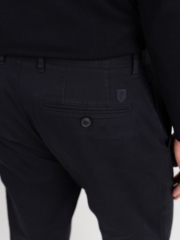 Stretch cotton chino pants
