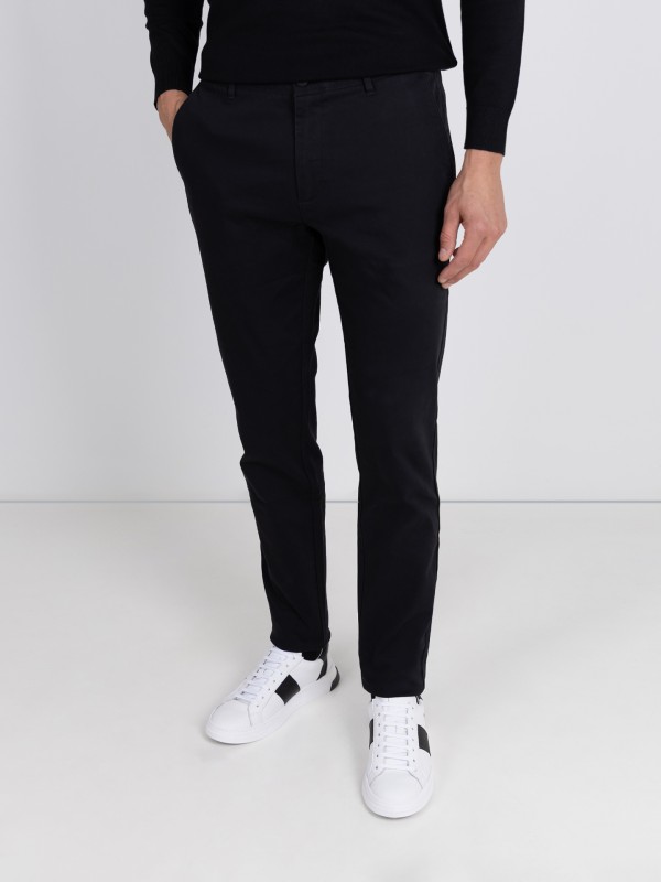 Stretch cotton chino pants