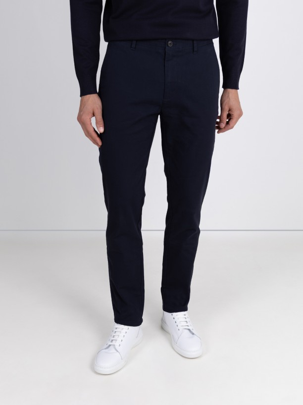 Stretch cotton chino pants