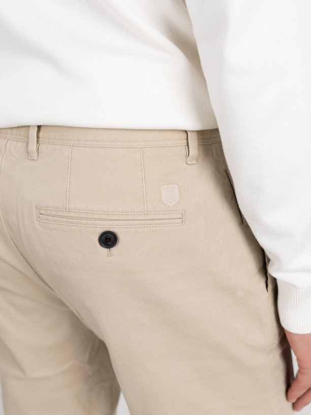 Stretch cotton chino pants