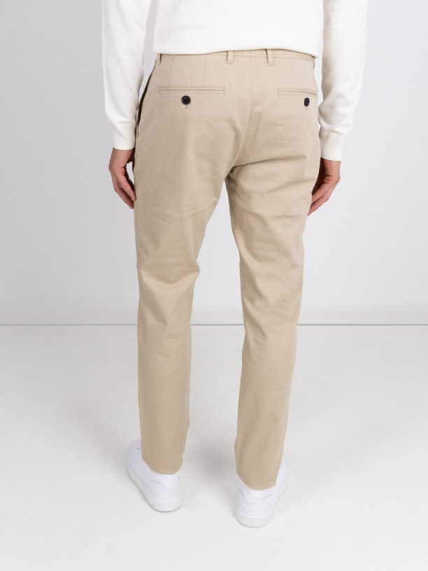 Stretch cotton chino pants