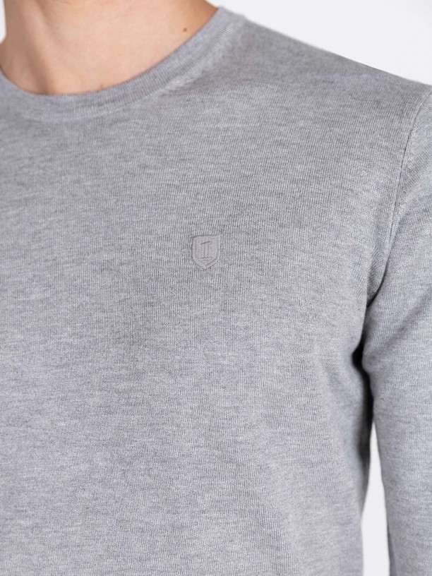 Jersey de punto con cuello redondo