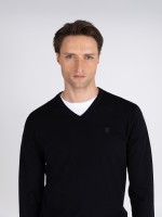 Camisola de malha decote em V Camisola de malha decote em V