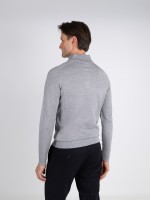 Camisola de malha meio fecho por zip