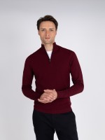 Camisola de malha meio fecho por zip